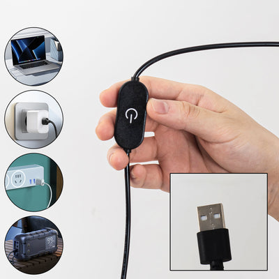 Lámpara de Mesa Tradicional Rústica Cilíndrica de Hierro con Tejido de Cuerda de Cáñamo USB de 1 Luz Para Estudio 