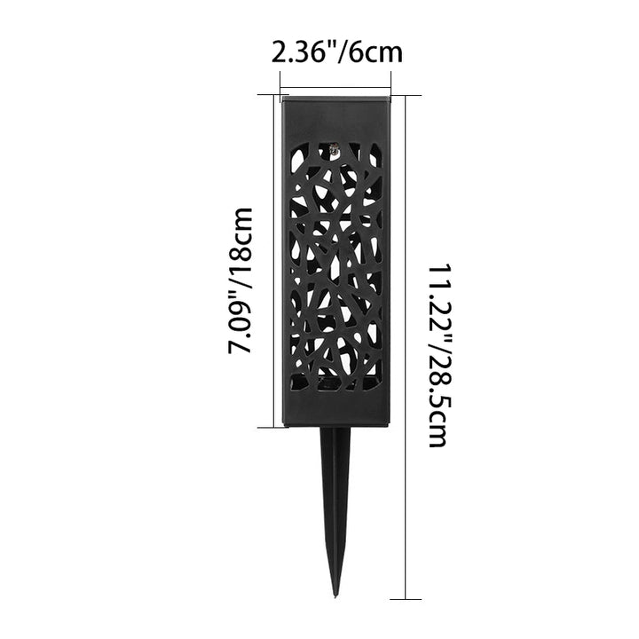 Luz LED para exteriores de plástico ABS rectangular impermeable solar de simplicidad moderna para jardín 