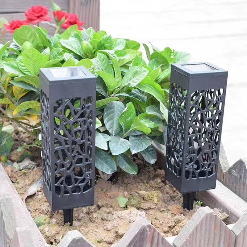 Luz LED para exteriores de plástico ABS rectangular impermeable solar de simplicidad moderna para jardín 