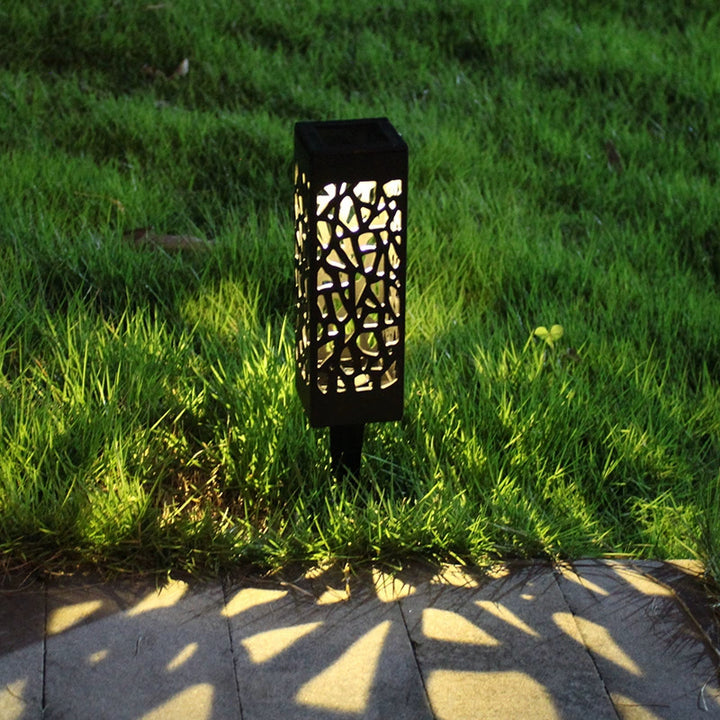 Luz LED para exteriores de plástico ABS rectangular impermeable solar de simplicidad moderna para jardín 