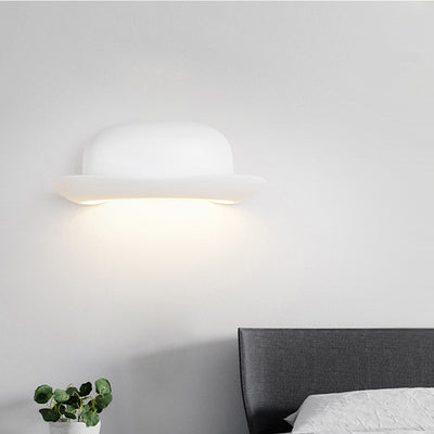 Zeitgenössische kreative Hut wasserdichte Aluminium-PC-LED-Wandleuchte für den Außenbereich für die Terrasse 