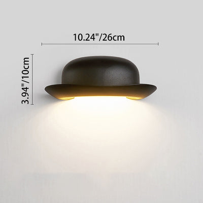 Zeitgenössische kreative Hut wasserdichte Aluminium-PC-LED-Wandleuchte für den Außenbereich für die Terrasse 