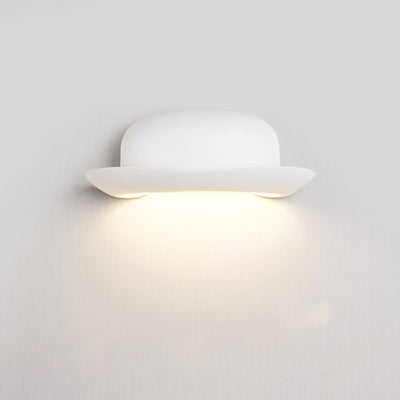 Zeitgenössische kreative Hut wasserdichte Aluminium-PC-LED-Wandleuchte für den Außenbereich für die Terrasse 
