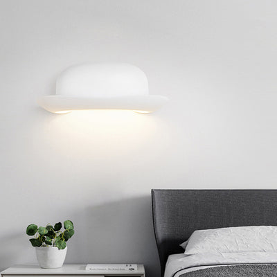 Zeitgenössische kreative Hut wasserdichte Aluminium-PC-LED-Wandleuchte für den Außenbereich für die Terrasse 