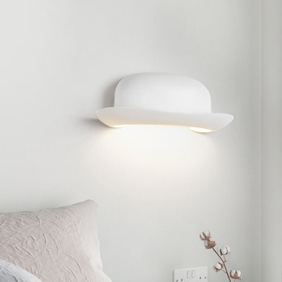 Zeitgenössische kreative Hut wasserdichte Aluminium-PC-LED-Wandleuchte für den Außenbereich für die Terrasse 