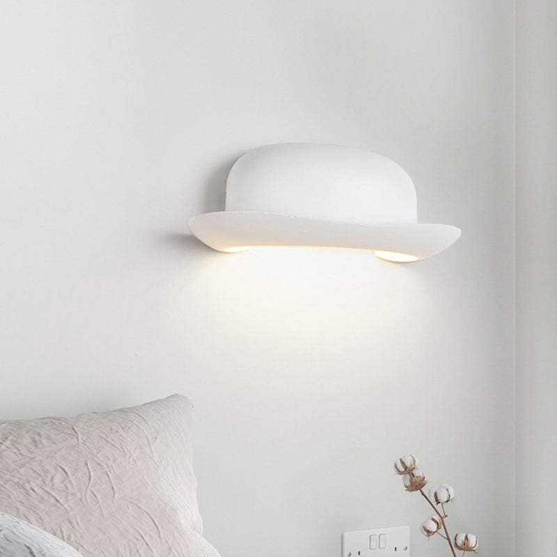 Zeitgenössische kreative Hut wasserdichte Aluminium-PC-LED-Wandleuchte für den Außenbereich für die Terrasse 