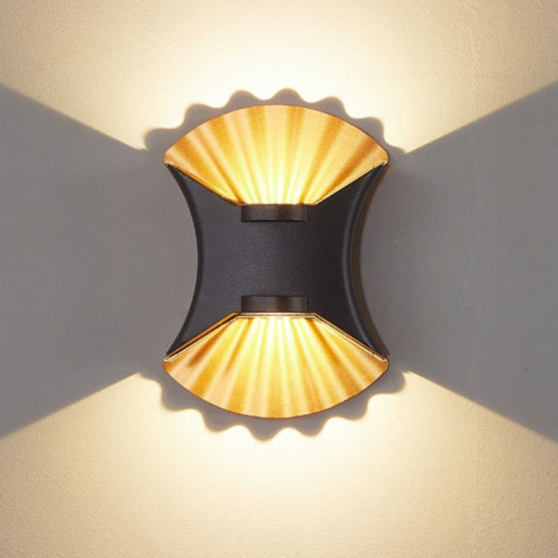 Zeitgenössische kreative wasserdichte Conch Aluminium Glas Outdoor LED Wandleuchte für Außenbereich Terrasse 