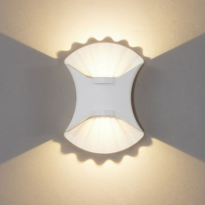 Zeitgenössische kreative wasserdichte Conch Aluminium Glas Outdoor LED Wandleuchte für Außenbereich Terrasse 