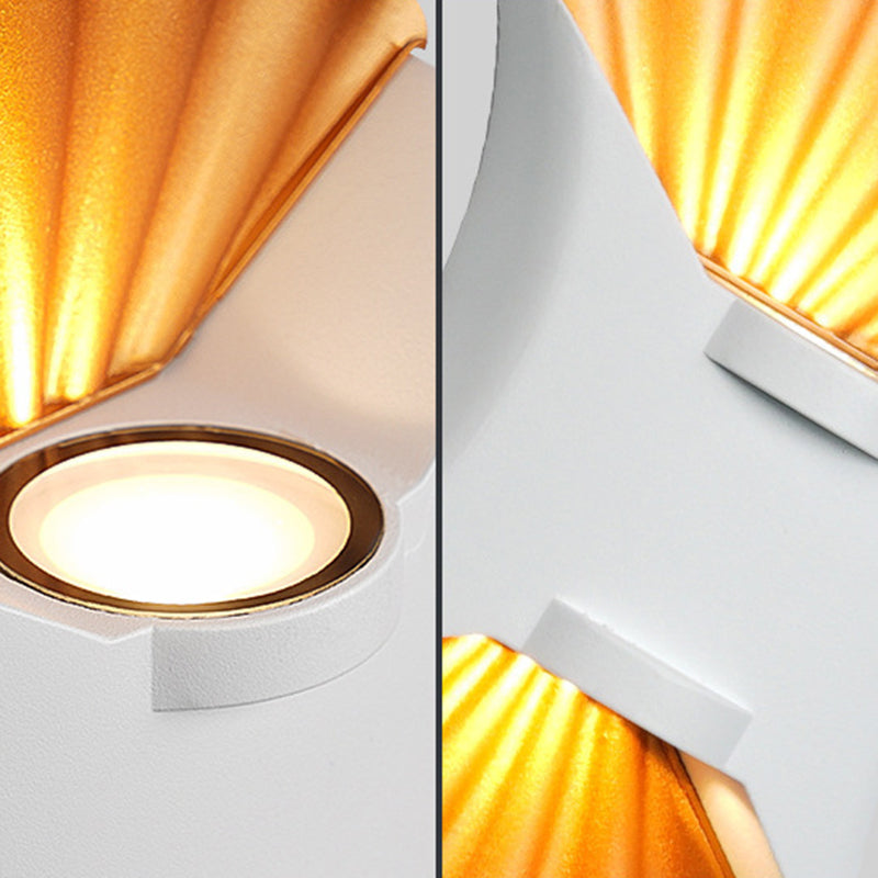 Zeitgenössische kreative wasserdichte Conch Aluminium Glas Outdoor LED Wandleuchte für Außenbereich Terrasse 