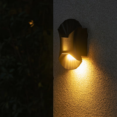 Zeitgenössische kreative wasserdichte Conch Aluminium Glas Outdoor LED Wandleuchte für Außenbereich Terrasse 