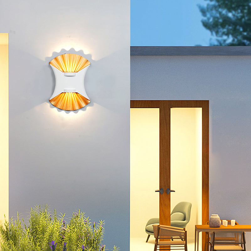 Zeitgenössische kreative wasserdichte Conch Aluminium Glas Outdoor LED Wandleuchte für Außenbereich Terrasse 