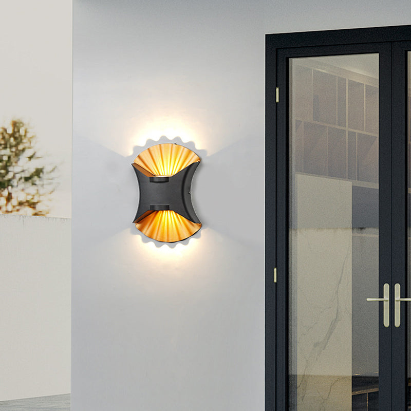 Zeitgenössische kreative wasserdichte Conch Aluminium Glas Outdoor LED Wandleuchte für Außenbereich Terrasse 