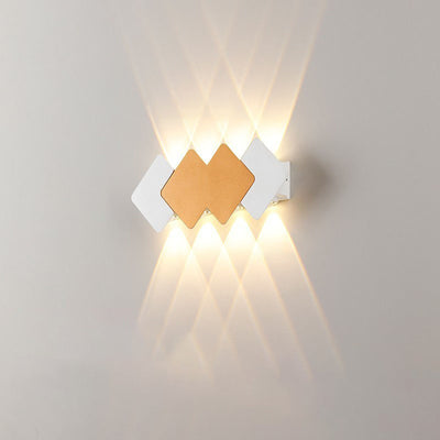 Contemporary Creative Waterproof Rhombus Aluminum Outdoor LED Wall Sconce Lamp For Garden