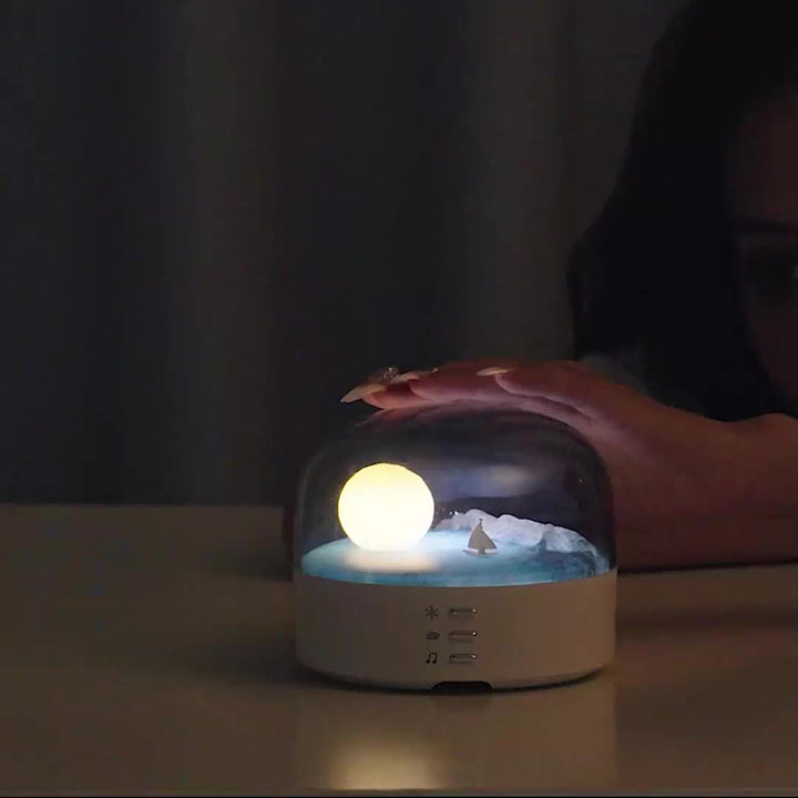 Luz nocturna para niños contemporánea creativa Bluetooth redonda ABS PC PVC USB LED para dormitorio 