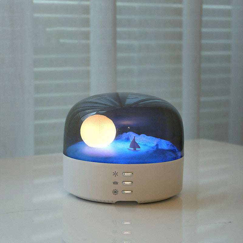 Zeitgenössisches kreatives Bluetooth rundes ABS PC PVC USB LED Kinder-Nachtlicht für das Schlafzimmer 