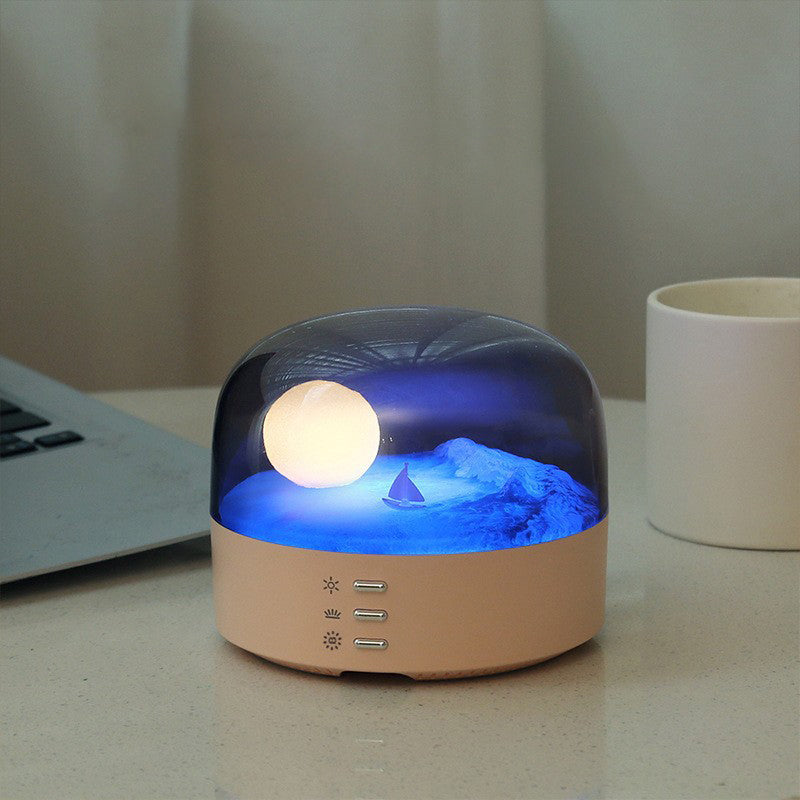 Contemporary Creative Bluetooth Round ABS PC PVC USB LED Kids Night Light For Bedroom