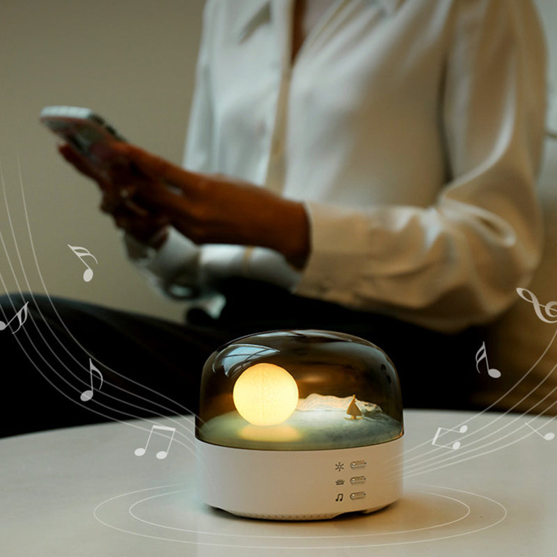 Contemporary Creative Bluetooth Round ABS PC PVC USB LED Kids Night Light For Bedroom