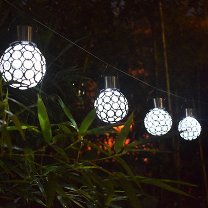 Moderne Art Deco Globus Wasserdichte Solarbetriebene Edelstahl PVC Eisen LED Außenleuchten Landschaftsbeleuchtung Für Garten 
