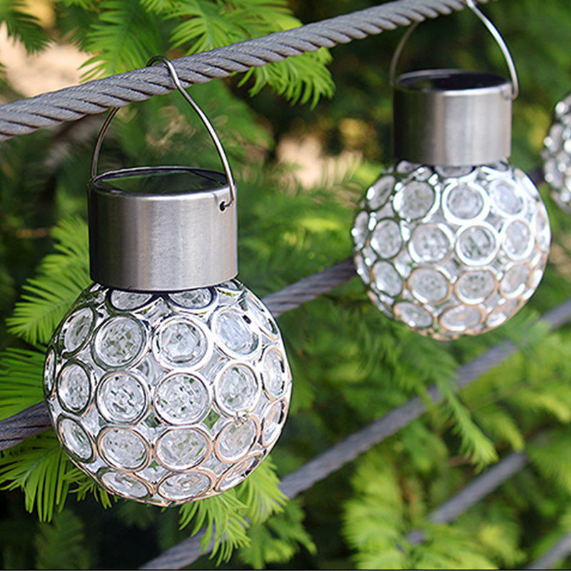 Moderne Art Deco Globus Wasserdichte Solarbetriebene Edelstahl PVC Eisen LED Außenleuchten Landschaftsbeleuchtung Für Garten 