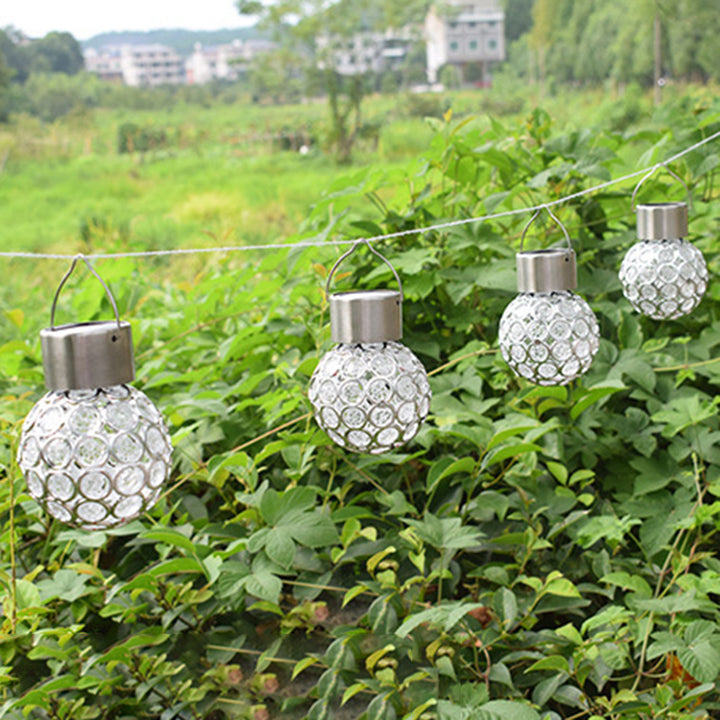Moderne Art Deco Globus Wasserdichte Solarbetriebene Edelstahl PVC Eisen LED Außenleuchten Landschaftsbeleuchtung Für Garten 