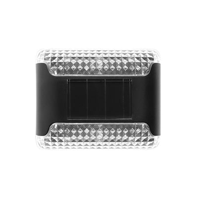 Modern Minimalist Waterproof Solar Rectangular Plastic LED Wall Sconce Lamp For Outdoor Patio