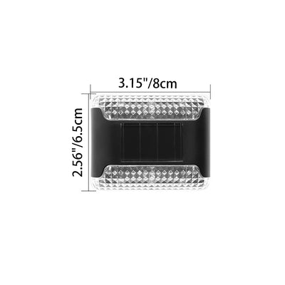 Modern Minimalist Waterproof Solar Rectangular Plastic LED Wall Sconce Lamp For Outdoor Patio