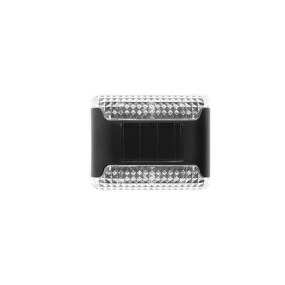 Modern Minimalist Waterproof Solar Rectangular Plastic LED Wall Sconce Lamp For Outdoor Patio