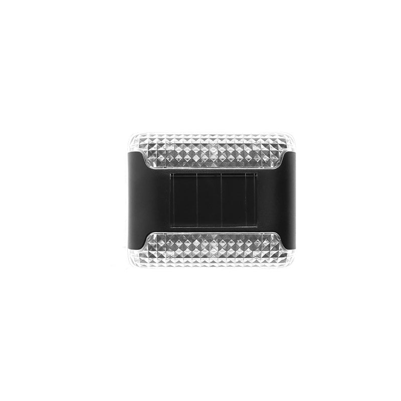 Modern Minimalist Waterproof Solar Rectangular Plastic LED Wall Sconce Lamp For Outdoor Patio