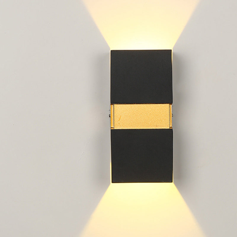 Modern Minimalist Waterproof Cuboid Aluminum Outdoor LED Wall Sconce Lamp For Outdoor Patio