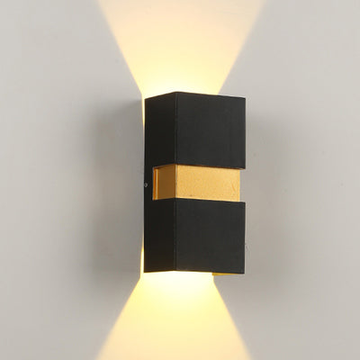 Modern Minimalist Waterproof Cuboid Aluminum Outdoor LED Wall Sconce Lamp For Outdoor Patio