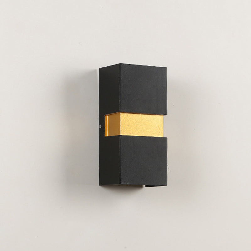 Modern Minimalist Waterproof Cuboid Aluminum Outdoor LED Wall Sconce Lamp For Outdoor Patio
