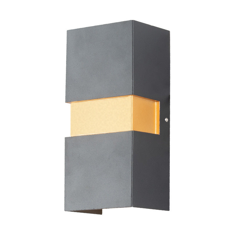 Modern Minimalist Waterproof Cuboid Aluminum Outdoor LED Wall Sconce Lamp For Outdoor Patio