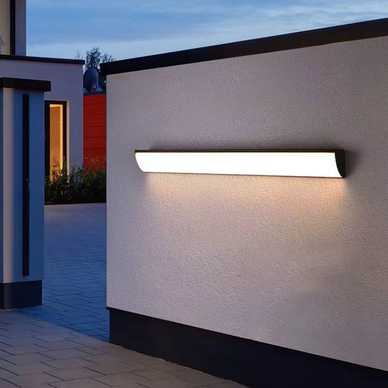 Applique murale moderne minimaliste étanche rectangulaire en aluminium acrylique LED pour jardin 