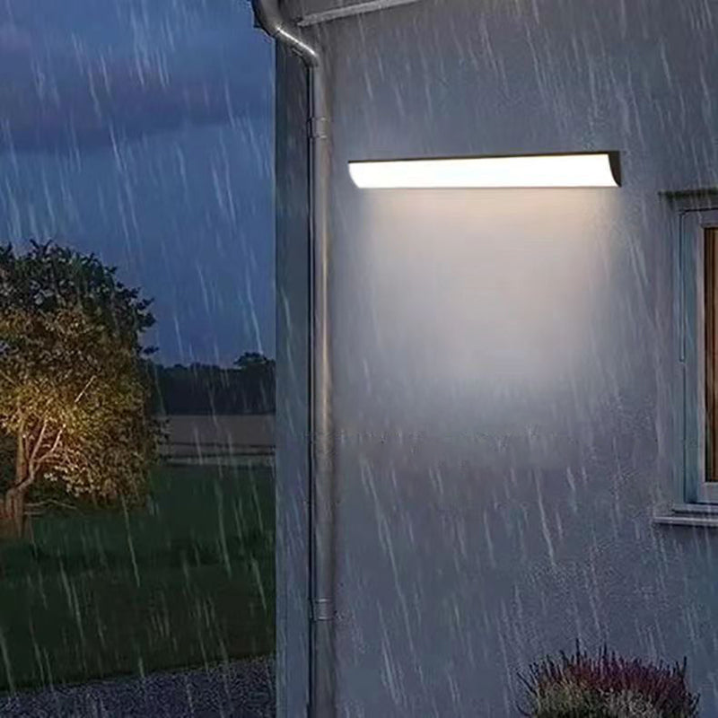 Applique murale moderne minimaliste étanche rectangulaire en aluminium acrylique LED pour jardin 