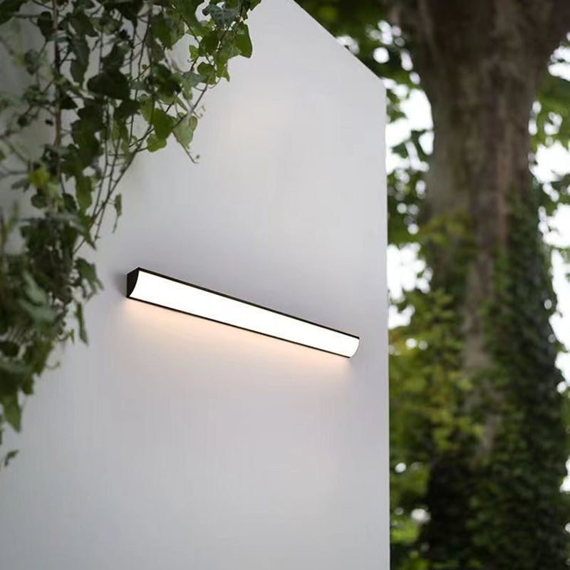 Applique murale moderne minimaliste étanche rectangulaire en aluminium acrylique LED pour jardin 