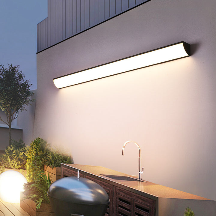 Applique murale moderne minimaliste étanche rectangulaire en aluminium acrylique LED pour jardin 