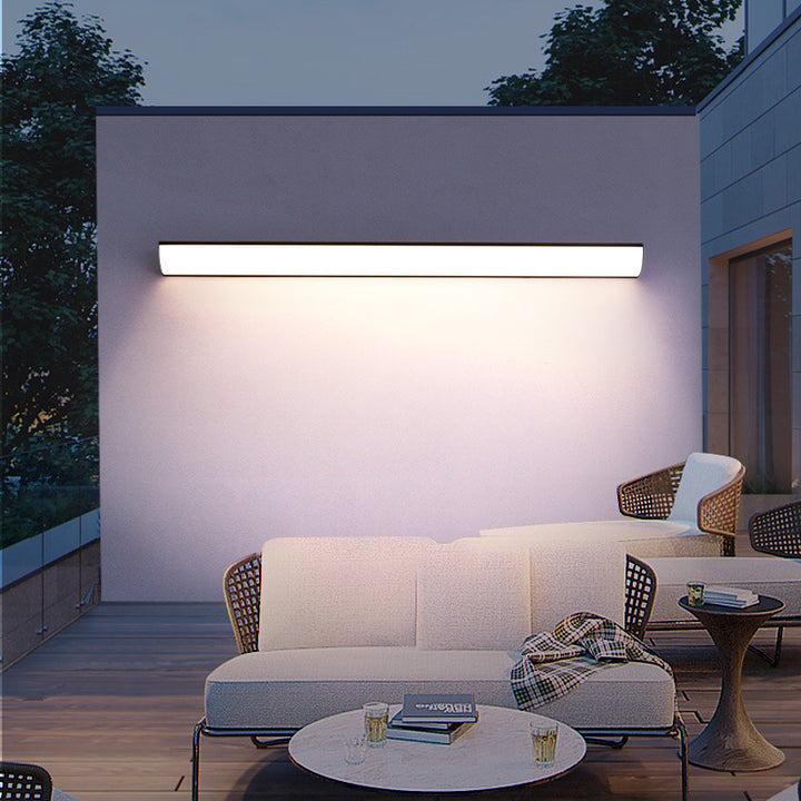 Applique murale moderne minimaliste étanche rectangulaire en aluminium acrylique LED pour jardin 