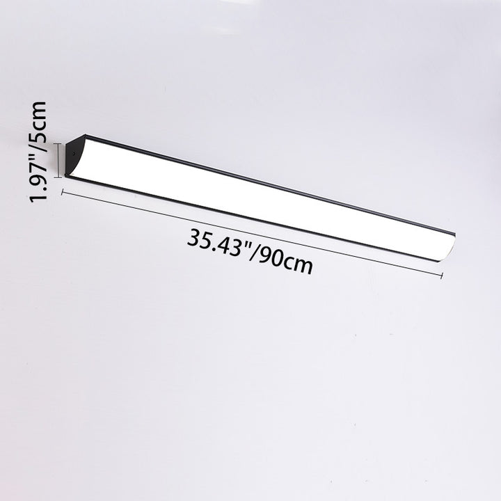 Applique murale moderne minimaliste étanche rectangulaire en aluminium acrylique LED pour jardin 