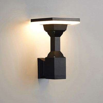 Moderne Art Deco Wasserdichte Runde Quadrat Aluminium Silikon PC LED Außenwandleuchte Für Außenbereich Terrasse 