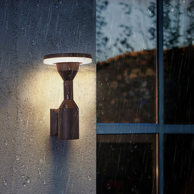 Moderne Art Deco Wasserdichte Runde Quadrat Aluminium Silikon PC LED Außenwandleuchte Für Außenbereich Terrasse 