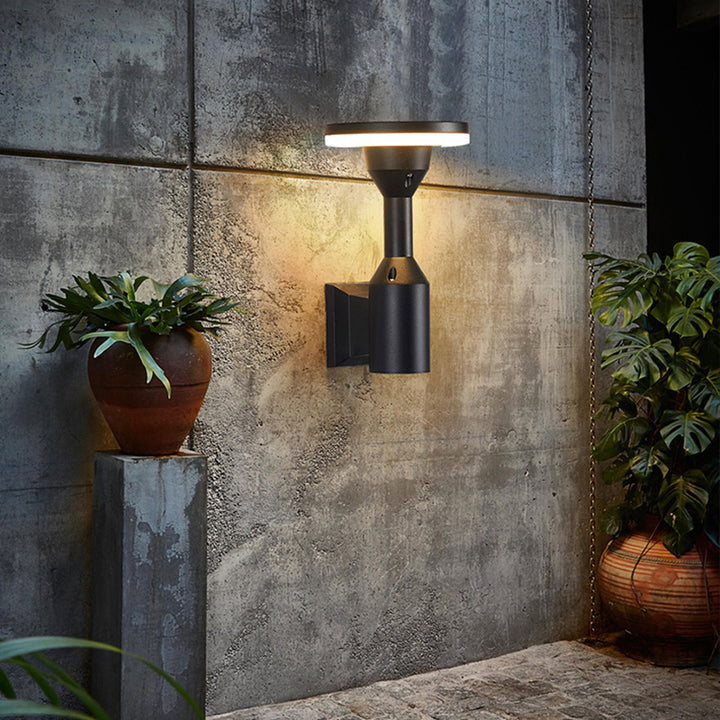 Modern Art Deco Waterproof Round Square Aluminum Silicone PC LED Outdoor Wall Sconce Lamp For Outdoor Patio