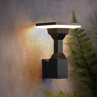 Moderne Art Deco Wasserdichte Runde Quadrat Aluminium Silikon PC LED Außenwandleuchte Für Außenbereich Terrasse 