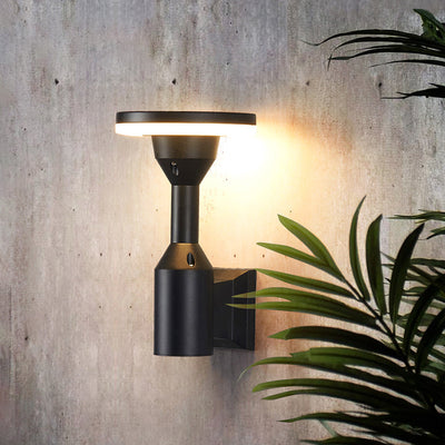 Moderne Art Deco Wasserdichte Runde Quadrat Aluminium Silikon PC LED Außenwandleuchte Für Außenbereich Terrasse 