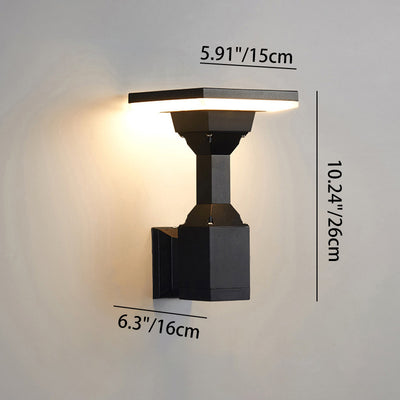 Moderne Art Deco Wasserdichte Runde Quadrat Aluminium Silikon PC LED Außenwandleuchte Für Außenbereich Terrasse 