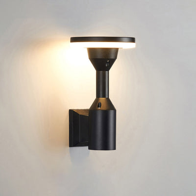 Moderne Art Deco Wasserdichte Runde Quadrat Aluminium Silikon PC LED Außenwandleuchte Für Außenbereich Terrasse 