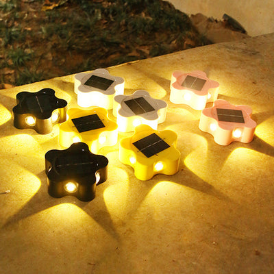 Moderne Art Deco Stern Wasserdichte Solar ABS & Acryl LED Außenwandleuchte Für Außenbereich Terrasse 