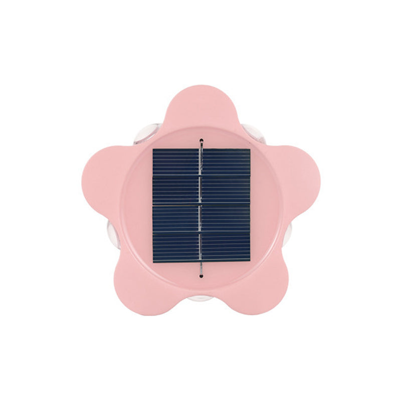 Moderne Art Deco Stern Wasserdichte Solar ABS & Acryl LED Außenwandleuchte Für Außenbereich Terrasse 