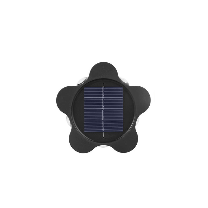 Modern Art Deco Star Waterproof Solar ABS &amp; Acrylic LED Outdoor Wall Sconce Lamp For Outdoor Patio