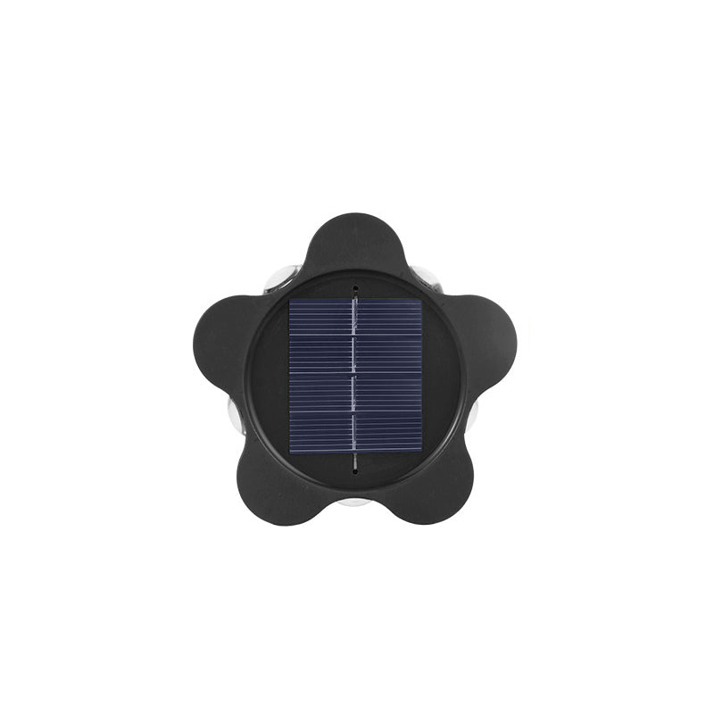 Moderne Art Deco Stern Wasserdichte Solar ABS & Acryl LED Außenwandleuchte Für Außenbereich Terrasse 