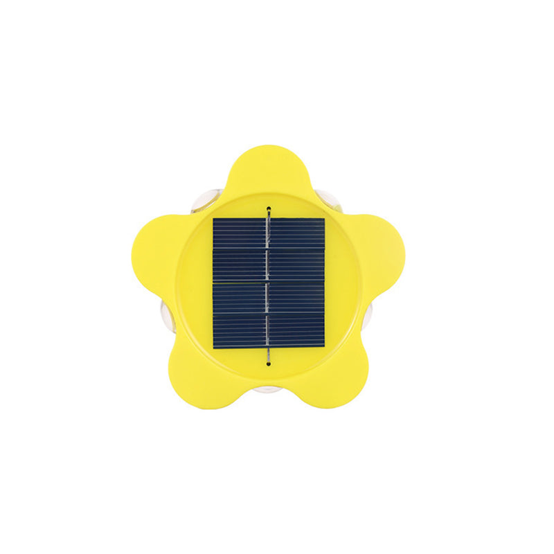 Moderne Art Deco Stern Wasserdichte Solar ABS & Acryl LED Außenwandleuchte Für Außenbereich Terrasse 